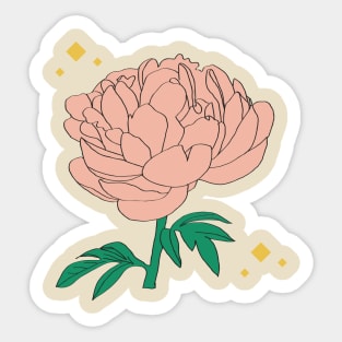 Peony Flowers Sticker